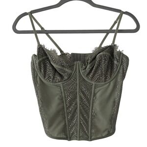 Garage‎ Sage Green Lace Bustier Medium